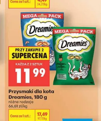 Przysmaki dla kota Dreamies z kaczką promocja w Biedronka