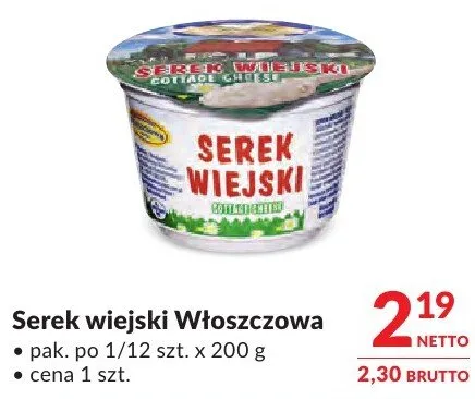 Serek wiejski Włoszczowa promocja w Makro
