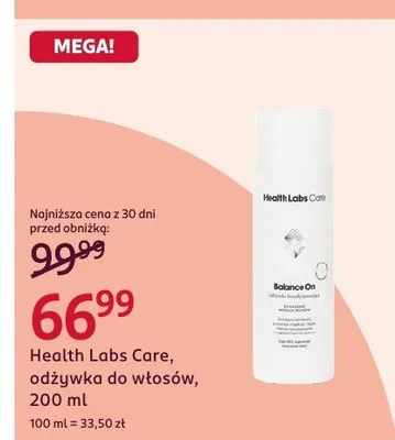 Odżywka do włosów Health Labs Care 200 ml promocja w Rossmann