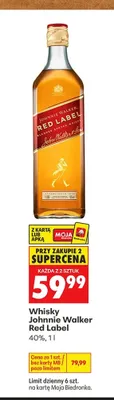 Whisky Johnnie Walker Red Label promocja w Biedronka