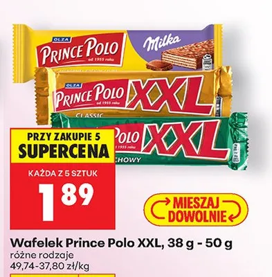 Wafelek Prince Polo XXL promocja w Biedronka