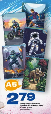 Zeszyt Herlitz Premium Pixel Fun A5 32 kartki promocja w Twój Market