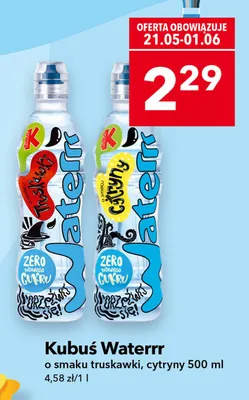 Napój Kubuś Waterrr o smaku cytryny promocja w LEWIATAN