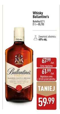 Whisky Ballantine's Finest promocja w Aldi