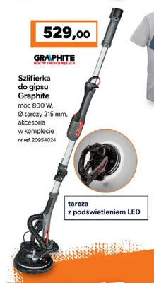 Szlifierka do gipsu Graphite promocja w Bricoman