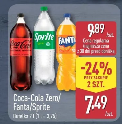 Napój Coca-Cola Zero promocja w Aldi