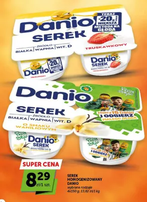 Serek homogenizowany Danio o smaku waniliowym 4-pak promocja w Groszek