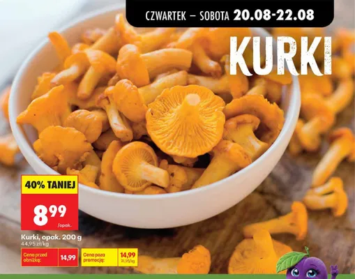 Grzyby kurki świeże promocja w Biedronka