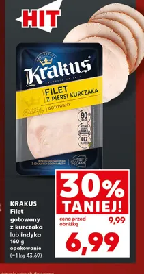 Filet gotowany z indyka Krakus promocja w Kaufland