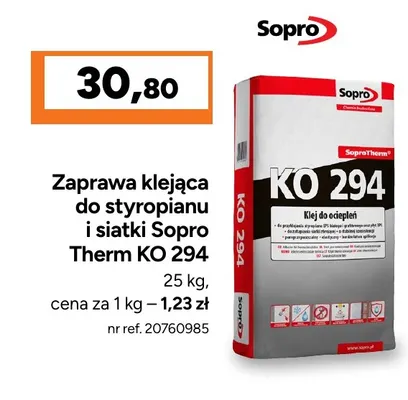 Zaprawa klejąca do styropianu i siatki Sopro Therm promocja w Bricoman