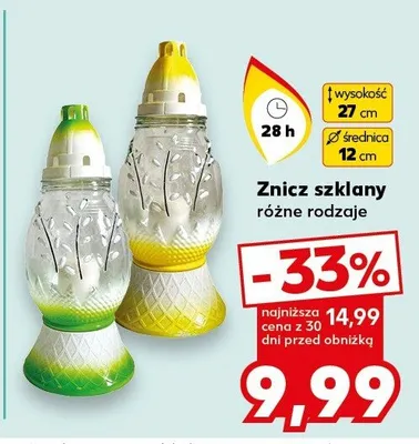 Znicz szklany, różne rodzaje promocja w Kaufland