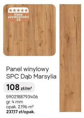 Panel winylowy SPC Dąb Marsylia gr. 4mm promocja w Castorama