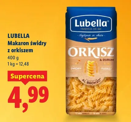 Makaron świderki z orkiszem promocja w Lidl
