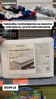 Nakładka wodoodporna na materac 160x120 cm Smukee promocja w Biedronka