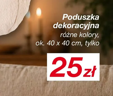 Poduszka dekoracyjna 40x40 cm promocja w KiK