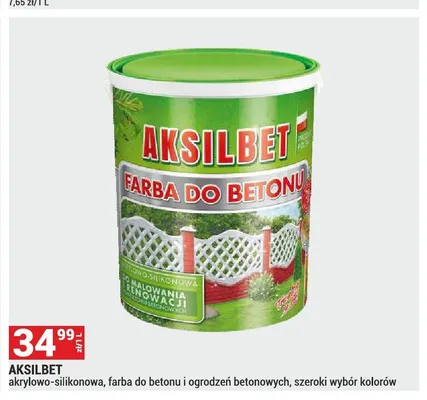 Farba do betonu Aksilbet promocja w Merkury Market