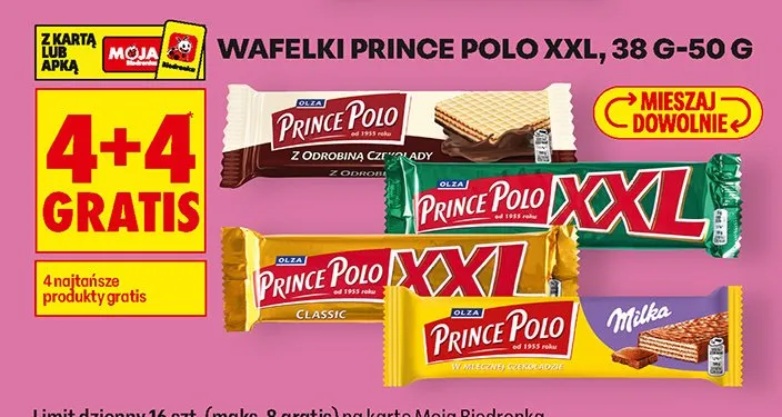 Wafelki Prince Polo XXL promocja w Biedronka