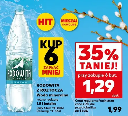 Woda mineralna różne rodzaje promocja w Kaufland