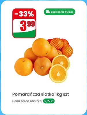 Pomarańcza siatka promocja w Dino