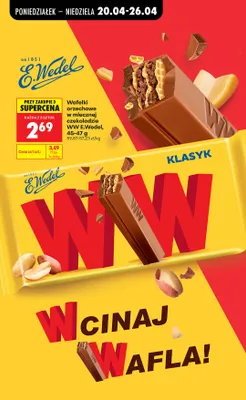 Wafelki orzechowe w mlecznej czekoladzie promocja w Biedronka