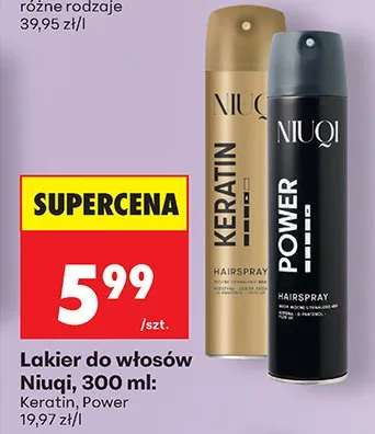 Lakier do włosów Power promocja w Biedronka