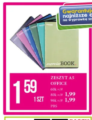 Zeszyt A5 Office 96-kartkowy promocja w Leclerc