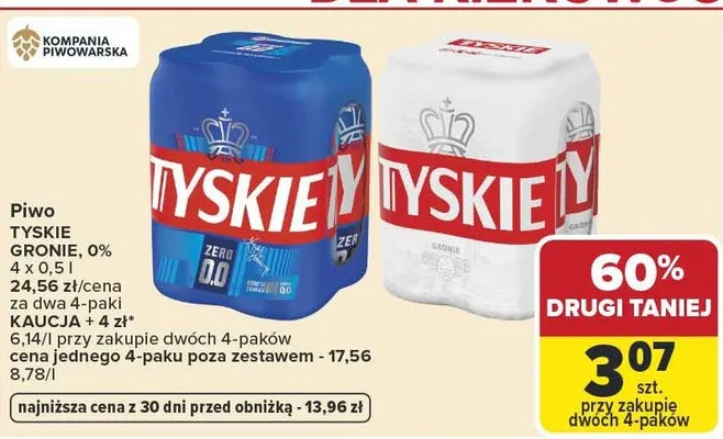 Piwo Gronie 0% promocja w Carrefour