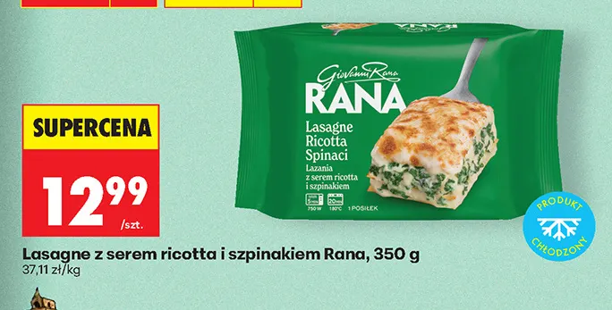 Lasagne z serem ricotta i szpinakiem Rana promocja w Biedronka