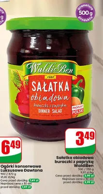 Sałatka obiadowa buraczki z papryką WaldiBen promocja w Dino