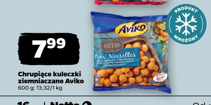 Chrupiące kuleczki ziemniaczane Aviko promocja w Netto