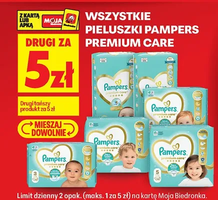 Pieluszki Pampers Premium Care promocja w Biedronka