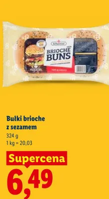 Bułki brioche z sezamem promocja w Lidl