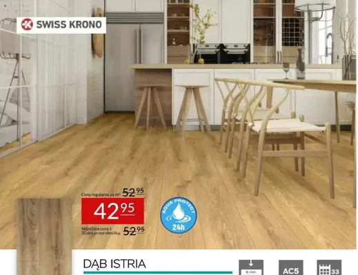 Panele laminowane Swiss Krono Dąb Istria 8 mm AC5 promocja w Abra Meble