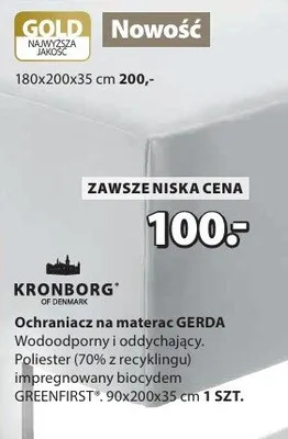 Ochraniacz na materac GERDA 90x200x35 cm promocja w Jysk
