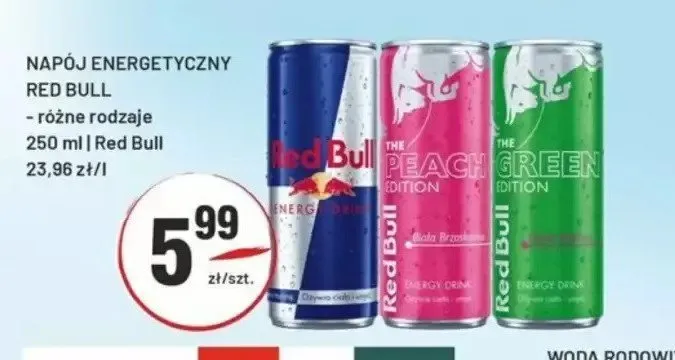 Napój energetyczny Red Bull Green Edition promocja w Sedal
