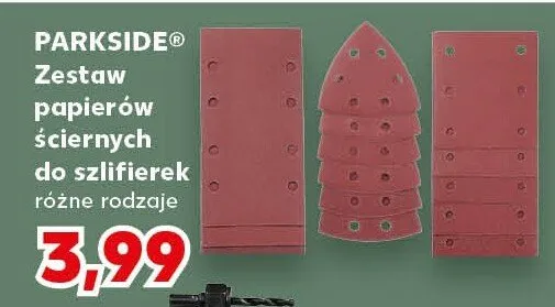 Zestaw papierów ściernych do szlifierek różne rodzaje promocja w Kaufland