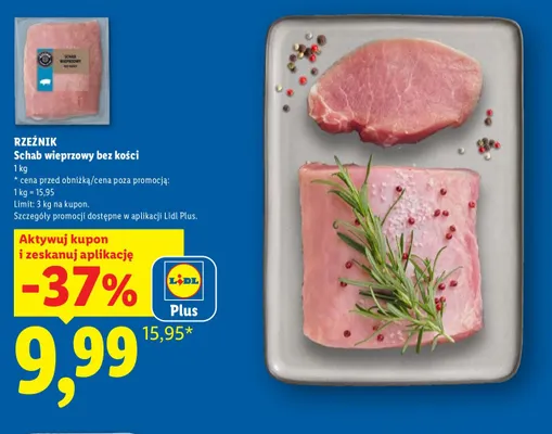 Schab wieprzowy bez kości Rzeźnik promocja w Lidl