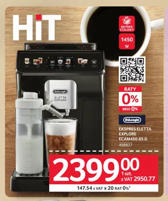 Ekspres Eletta Explore ECAM450,65.G DeLonghi promocja w Selgros