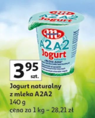 Jogurt naturalny z mleka A2A2 promocja w Auchan
