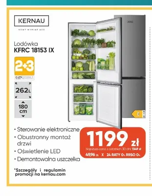 Lodówka Kernau Kfrc 18153 Ix promocja w Max Elektro