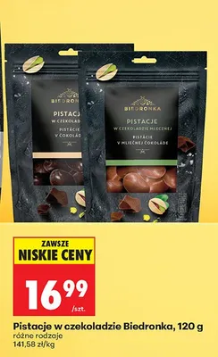 Pistacje w czekoladzie promocja w Biedronka