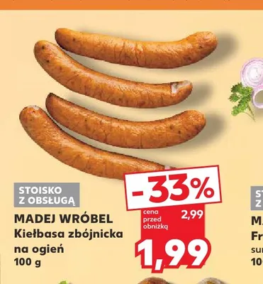 Kiełbasa zbójnicka na ogień Madej Wróbel promocja w Kaufland