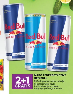 Napój energetyczny Red Bull Sugarfree promocja w Stokrotka