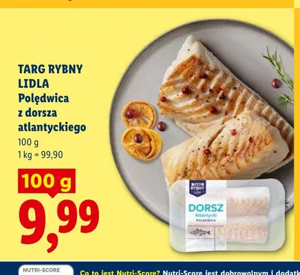 Polędwica z dorsza atlantyckiego Targ Rybny Lidla promocja w Lidl