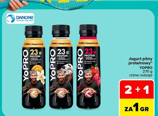 Jogurt pitny proteinowy YoPRO smak wanilia-ciasteczko promocja w Carrefour Market