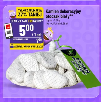 Kamień dekoracyjny otoczak biały promocja w POLOmarket