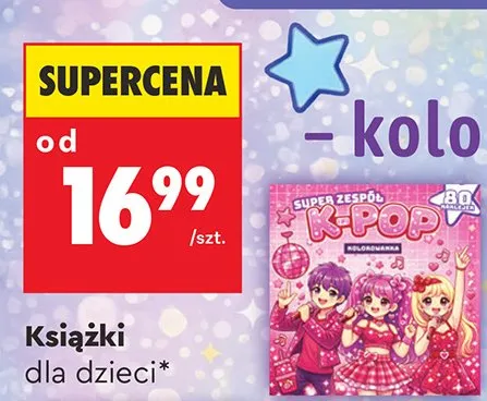 Książka K-POP Super zespół kolorowanka promocja w Biedronka