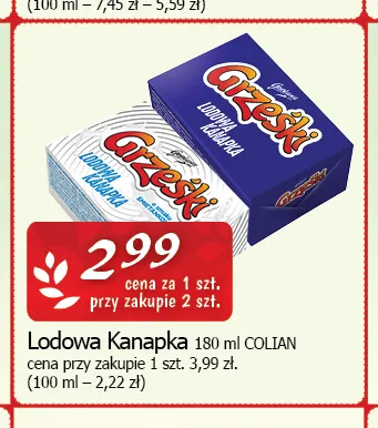 Lodowa Kanapka Grześki promocja w CEZAR Delikatesy