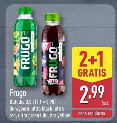 Napój Frugo ultra green promocja w Aldi