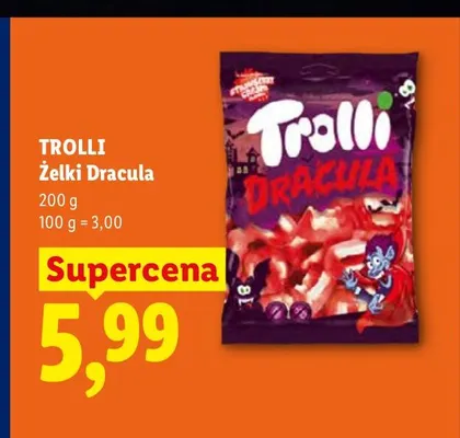 Żelki Dracula Trolli promocja w Lidl